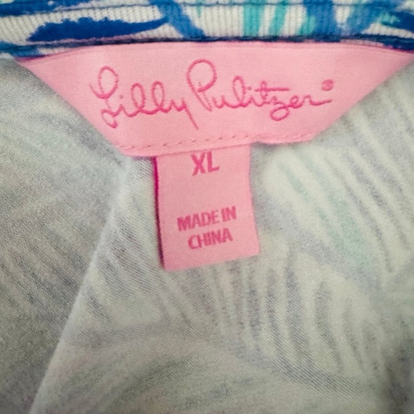 Lilly Pulitzer Parigi Dress Bennett Blue Lets Mango Size XL - Picture 5 of 10